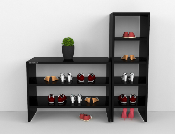 ODESTAR SHOE RACKS3 BLACK