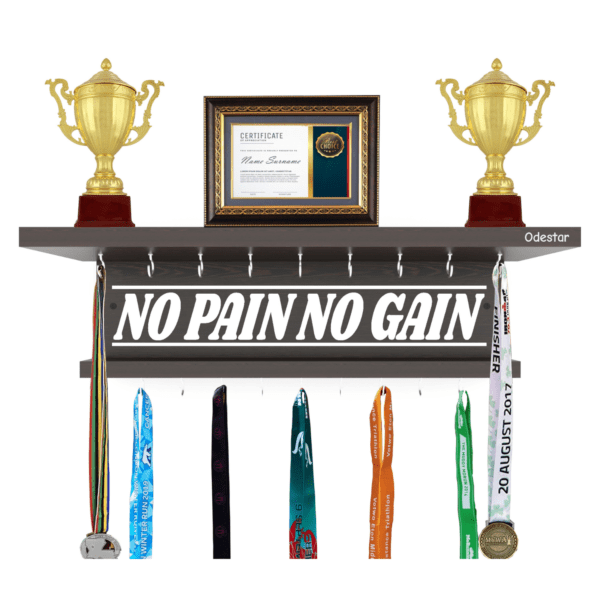 ODESTAR MEDAL HOLDER FOR WALL NO PAIN NO GAIN - Image 7