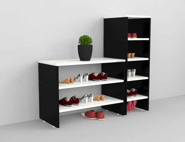 ODESTAR SHOE RACKS3 BLACK - Image 2